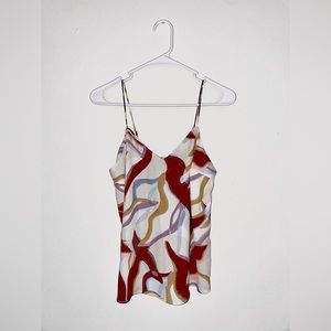 Nine West v neck patterned cami size XS